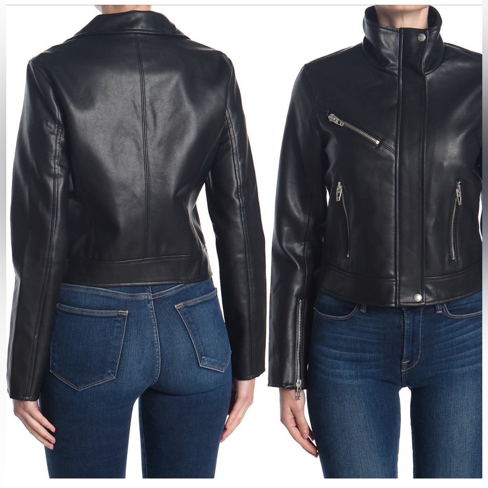 Faux leather BlankNYC full zip leather jacket